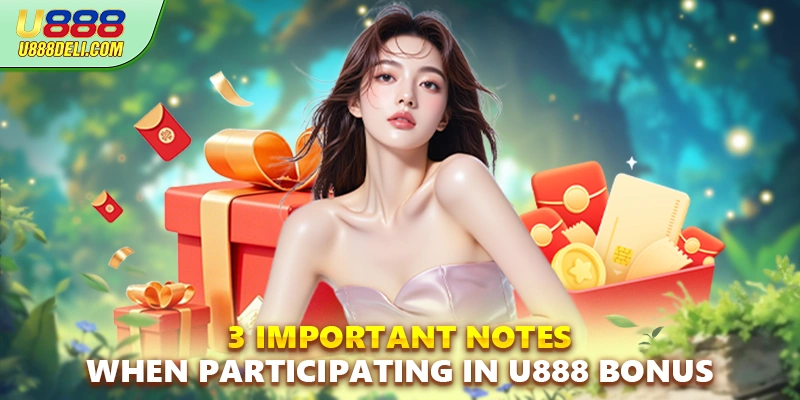 3 important notes when participating in U888 Bonus
