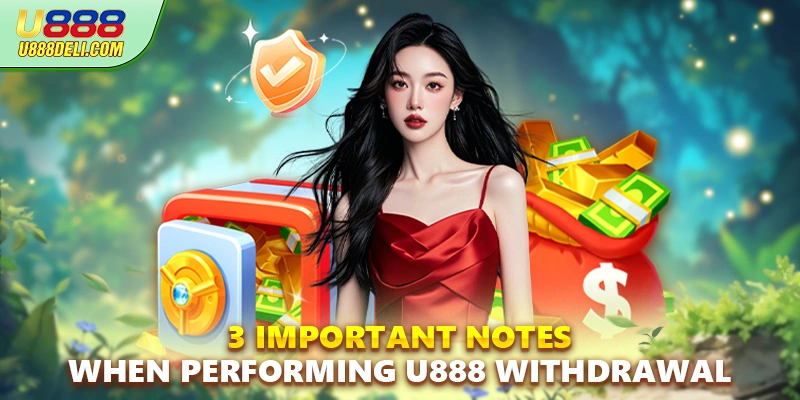 3 important notes when performing U888 Withdrawal